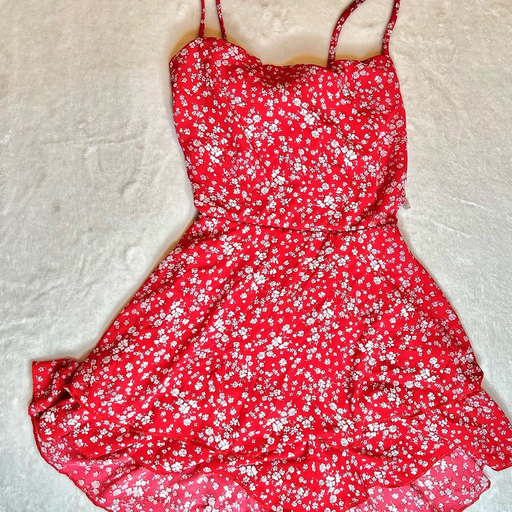 Windsor Red Floral Romper